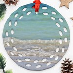 Minty Ocean Ornament (Round Filigree) Front