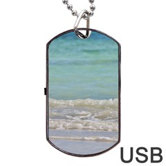 Minty Ocean Dog Tag Usb Flash (two Sides) by TheLazyPineapple