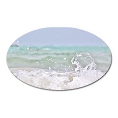 Ocean Heart Oval Magnet by TheLazyPineapple