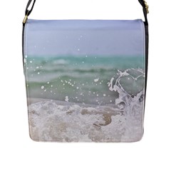 Ocean Heart Flap Closure Messenger Bag (l) by TheLazyPineapple