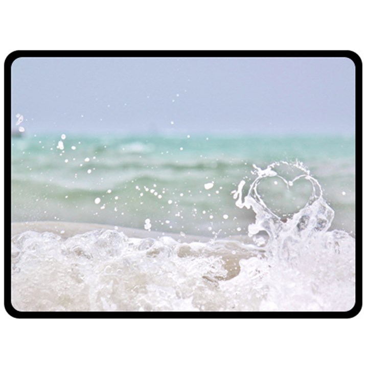 Ocean Heart Double Sided Fleece Blanket (Large) 