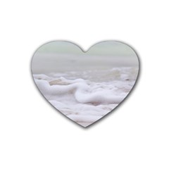 Ocean Seafoam Rubber Coaster (heart) 