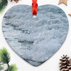 Ocean Waves Heart Ornament (two Sides)