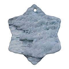 Ocean Waves Snowflake Ornament (two Sides) by TheLazyPineapple