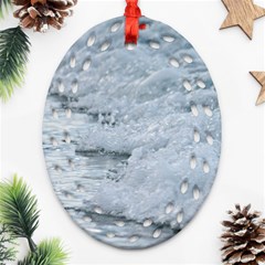 Ocean Waves Oval Filigree Ornament (two Sides)