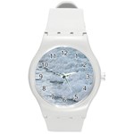 Ocean Waves Round Plastic Sport Watch (M) Front