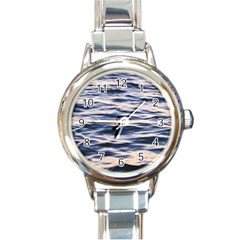 Ocean At Dusk Round Italian Charm Watch by TheLazyPineapple