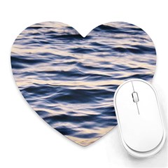 Ocean At Dusk Heart Mousepads by TheLazyPineapple