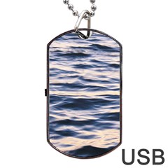 Ocean At Dusk Dog Tag Usb Flash (one Side) by TheLazyPineapple