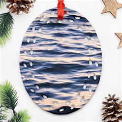 Ocean At Dusk Ornament (oval Filigree)