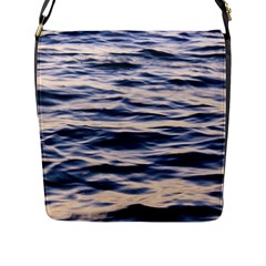 Ocean At Dusk Flap Closure Messenger Bag (l) by TheLazyPineapple