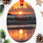 Ocean Sunrise Ornament (Oval) Front