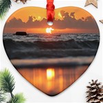 Ocean Sunrise Ornament (Heart) Front