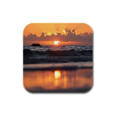 Ocean Sunrise Rubber Square Coaster (4 Pack)  by TheLazyPineapple