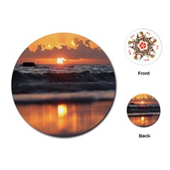 Ocean Sunrise Playing Cards Single Design (round)