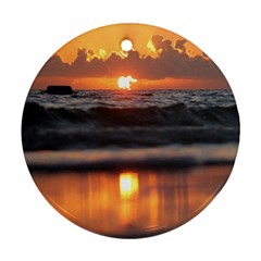 Ocean Sunrise Round Ornament (two Sides)