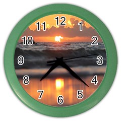 Ocean Sunrise Color Wall Clock