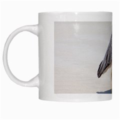 Beach Heron Bird White Mugs by TheLazyPineapple