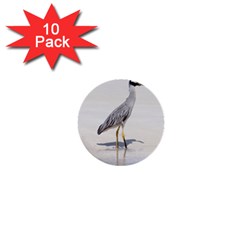 Beach Heron Bird 1  Mini Buttons (10 Pack) 