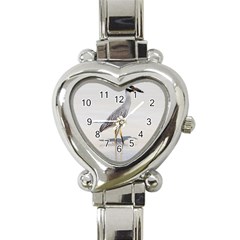 Beach Heron Bird Heart Italian Charm Watch by TheLazyPineapple