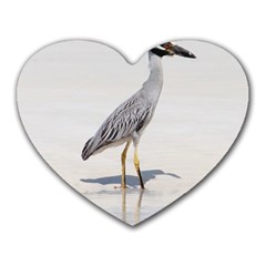 Beach Heron Bird Heart Mousepads