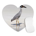 Beach Heron Bird Heart Mousepads Front