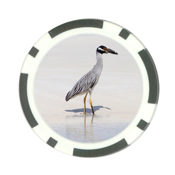 Beach Heron Bird Poker Chip Card Guard