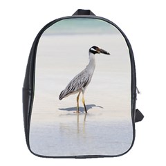 Beach Heron Bird School Bag (large)