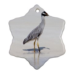 Beach Heron Bird Ornament (snowflake)