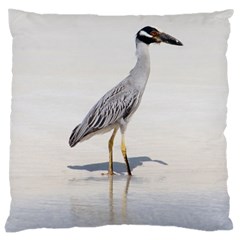 Beach Heron Bird Large Cushion Case (one Side)