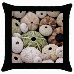 Sea Urchins Throw Pillow Case (black) by TheLazyPineapple