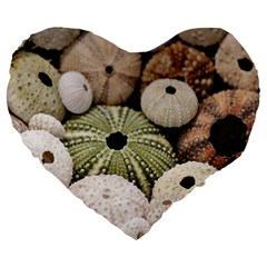 Sea Urchins Large 19  Premium Heart Shape Cushions by TheLazyPineapple