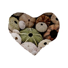 Sea Urchins Standard 16  Premium Flano Heart Shape Cushions by TheLazyPineapple