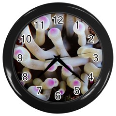 Sea Anemone Wall Clock (black) by TheLazyPineapple