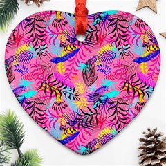 Flowers 50 Heart Ornament (two Sides) by ArtworkByPatrick