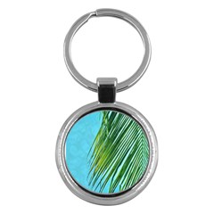 Tropical Palm Key Chain (round) by TheLazyPineapple