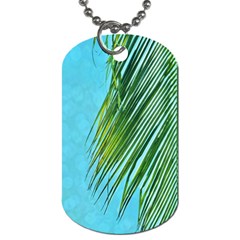 Tropical Palm Dog Tag (one Side) by TheLazyPineapple