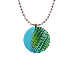 Tropical Palm 1  Button Necklace by TheLazyPineapple