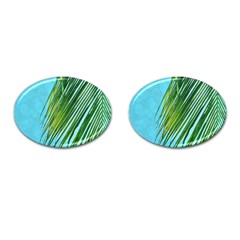 Tropical Palm Cufflinks (oval) by TheLazyPineapple