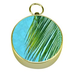 Tropical Palm Gold Compasses by TheLazyPineapple