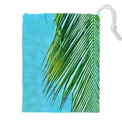 Tropical Palm Drawstring Pouch (4xl) by TheLazyPineapple