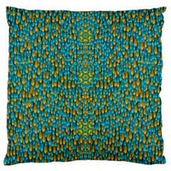 Sun In  The Soft Rainfall Nature Is Blooming Large Cushion Case (one Side) by pepitasart