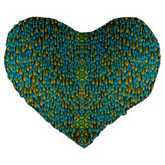 Sun In  The Soft Rainfall Nature Is Blooming Large 19  Premium Flano Heart Shape Cushions by pepitasart