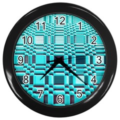 469823231 Glitch37 Wall Clock (black) by ScottFreeArt