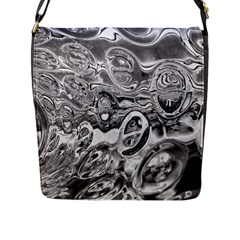 Pebbels In The Pond Flap Closure Messenger Bag (l) by ScottFreeArt