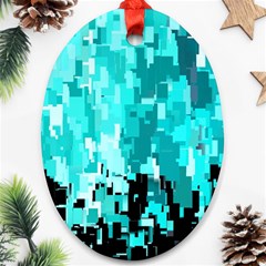 469823231 Glitch48 Oval Ornament (two Sides) by ScottFreeArt