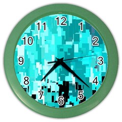 469823231 Glitch48 Color Wall Clock by ScottFreeArt