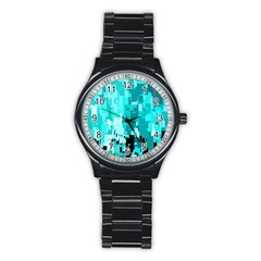 469823231 Glitch48 Stainless Steel Round Watch