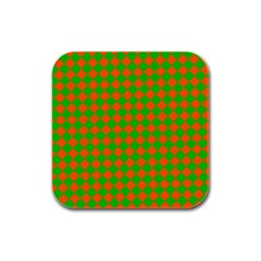 Generated Glitch20 Rubber Square Coaster (4 Pack) 