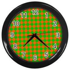 Generated Glitch20 Wall Clock (black) by ScottFreeArt